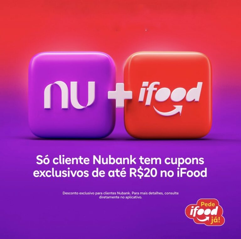 iFood e Nubank se unem para oferecer conveniência e benefícios exclusivos com cupons de até R$ 20 para cada categoria