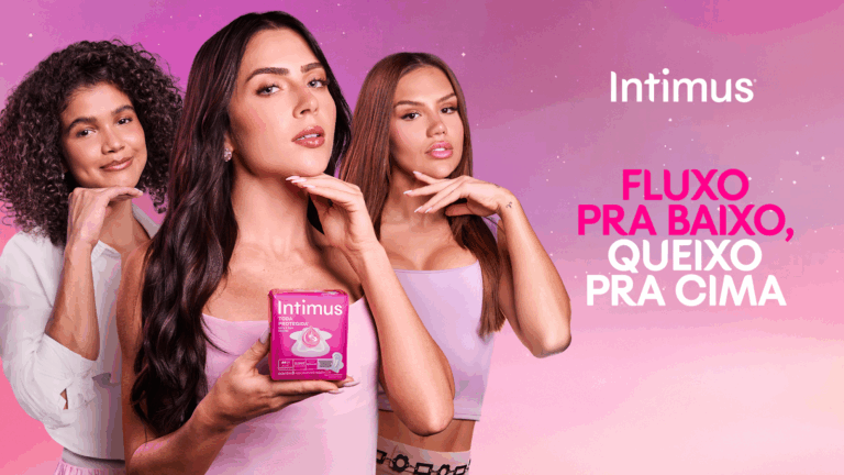 Intimus® apresenta campanha “Fluxo pra baixo, queixo pra cima” estrelada por Jade Picon, VIVI e Melina Laura