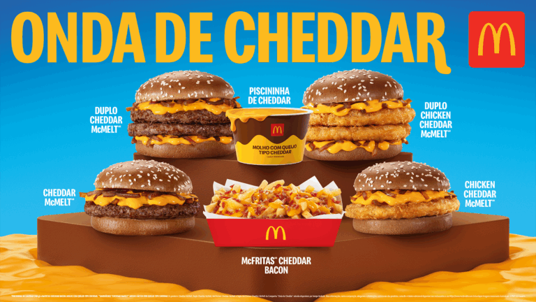 Onda de cheddar no Méqui: família Cheddar McMelt chega com seis itens e marca a volta da icônica Piscininha de Cheddar