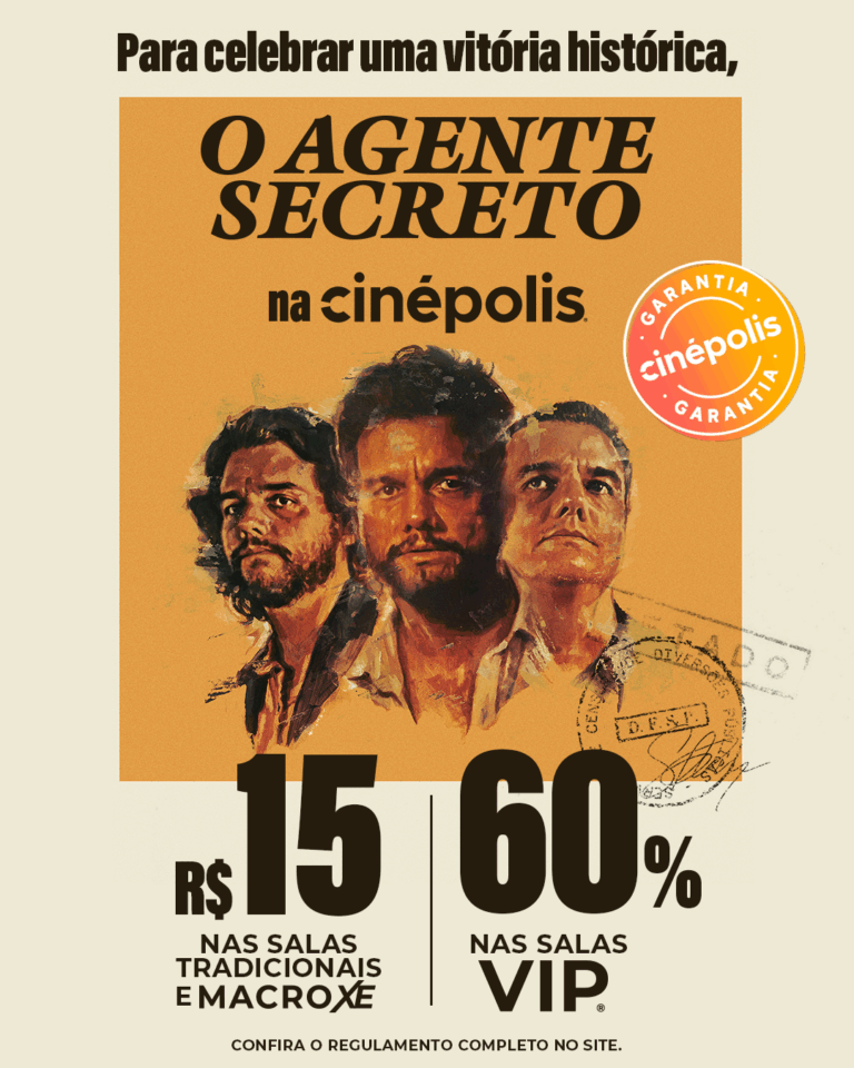 Cinépolis anuncia promoção especial para O Agente Secreto com ingressos a partir de R$ 15