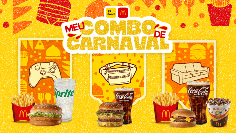 99Food e McDonald’s lançam campanha inédita de Carnaval com ofertas para todos os jeitos de curtir a folia