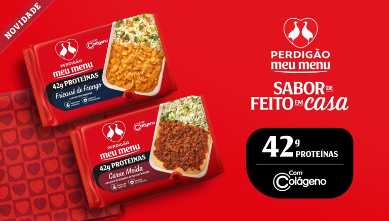Perdigão Meu Menu apresenta novas refeições completas e hiper proteicas, com 42g por porção e preparo rápido