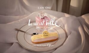 Éclair da collab exclusiva entre Ofner e Lancôme inspirado na fragrância La Vie Est Belle Vanille Nude disponível até 10 de maio de 2026