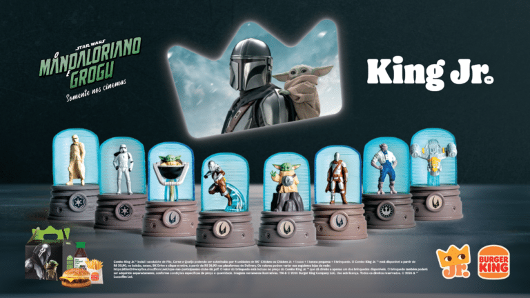 Coleção de brinquedos Star Wars O Mandaloriano e Grogu do Burger King no Combo King Jr lançada em abril de 2026