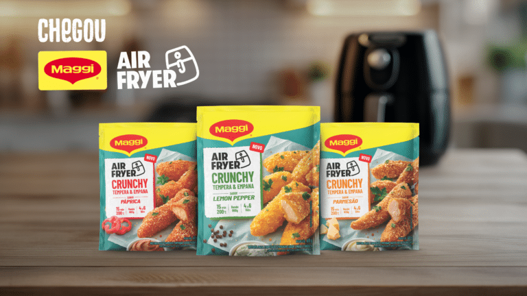 MAGGI lança linha específica para air fryer com Crunchy Tempera Empana Tempero em Frasco e Massa Semi-Pronta em maio de 2026