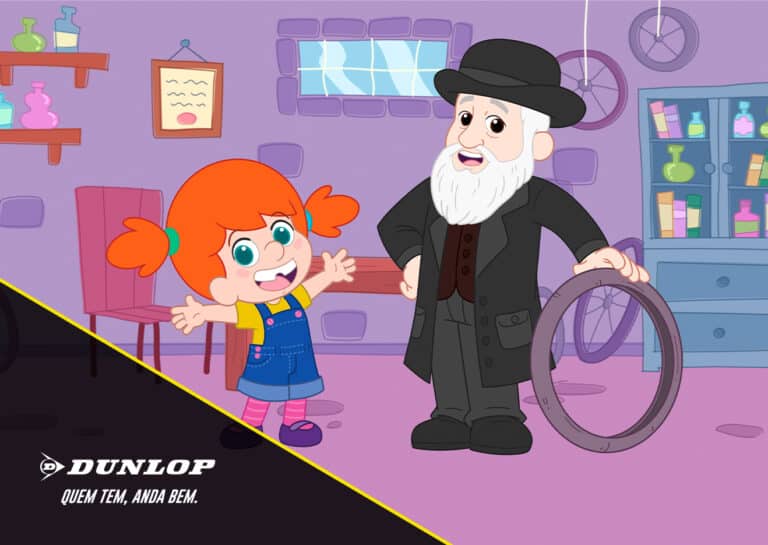 Dunlop conta a história da origem do pneu pneumático em episódio especial do Diário de Mika com a participação de John Boyd Dunlop em junho de 2026