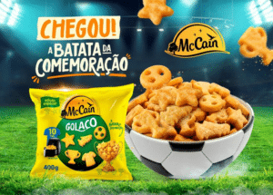 McCain lança Golaço edição limitada de batata temática com cinco formatos taça camiseta chuteira bola e estrela disponível em embalagens de 400g em junho de 2026