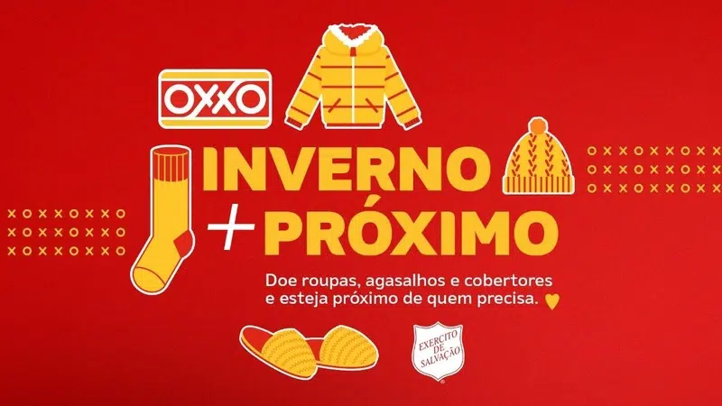 OXXO e Exército de Salvação realizam Campanha do Agasalho 2026 com mais de 450 pontos de coleta no Estado de São Paulo até 30 de julho