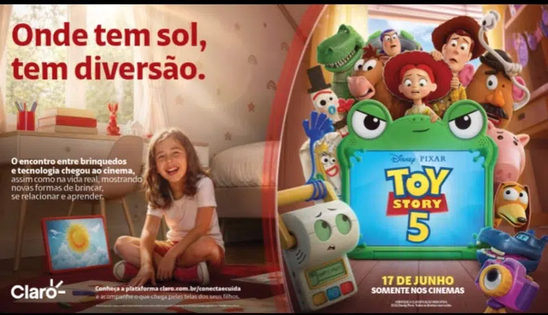 Claro lança ecossistema Conecta e Cuida para saudabilidade digital infantojuvenil inspirado em Toy Story 5 com Google Family Link TikTok e Disney+ em junho de 2026