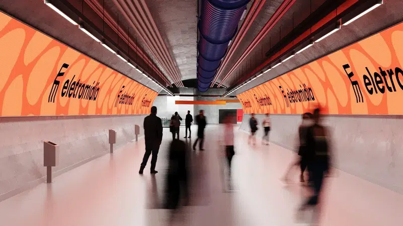 Eletromidia assume operação de mídia digital na Linha 6-Laranja do metrô de São Paulo com mais de 1.600 pontos de contato em 15 estações a partir de outubro de 2026