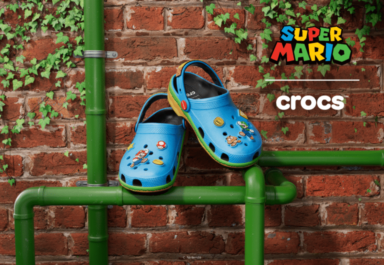 Crocs lança coleção inspirada em Super Mario em parceria com a Nintendo com modelos exclusivos e Jibbitz colecionáveis a partir de 15 de julho de 2026