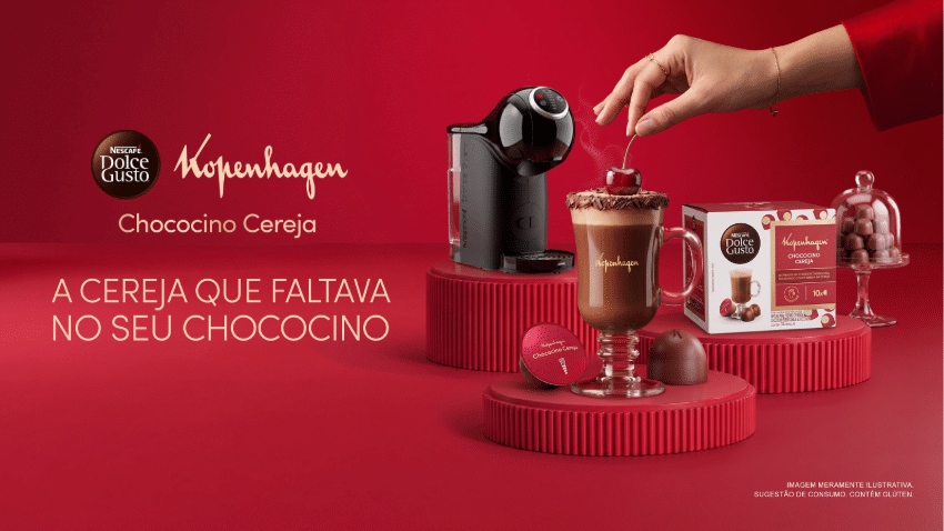 Nescafé Dolce Gusto e Kopenhagen lançam Chococino Cereja por R$ 27,90 no São Paulo Coffee Festival em junho de 2026