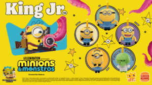 Burger King lança brinquedos colecionáveis dos Minions no Combo King Jr para celebrar a estreia de Minions e Monstros em julho de 2026