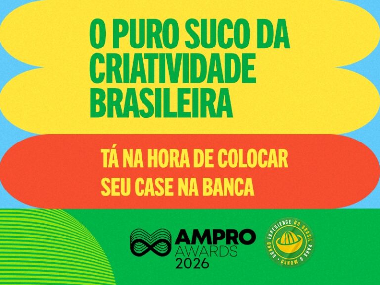 AMPRO Awards 2026 abre inscrições na 26ª edição com campanha Puro Suco do Brasil criada pela Score Agency em julho de 2026