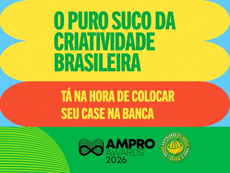 AMPRO Awards 2026 abre inscrições na 26ª edição com campanha Puro Suco do Brasil criada pela Score Agency em julho de 2026