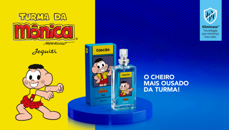 Jequiti lança perfume do Cascão com nota de cedro e tecnologia Eliminaze após quase 3 milhões de unidades do Cebolinha
