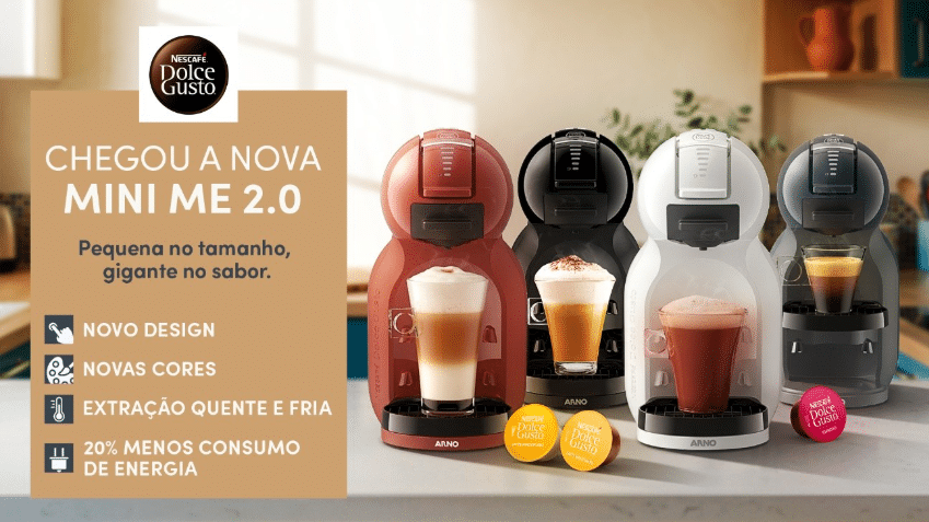NESCAFÉ Dolce Gusto Mini Me 2.0 máquina cores design renovado