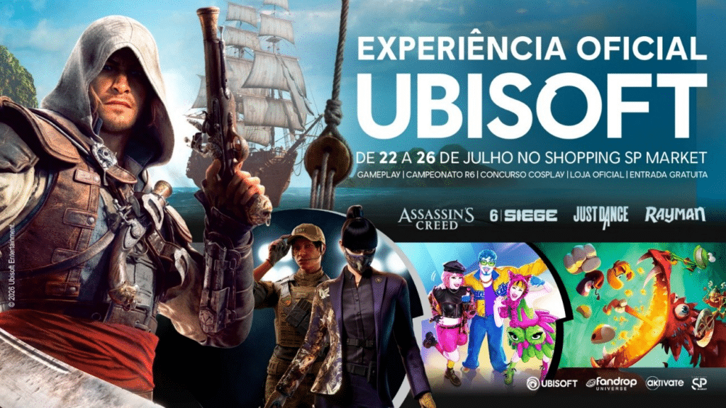 Ubisoft pop-up store São Paulo Assassin's Creed Rainbow Six