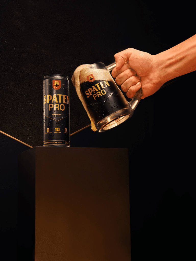 Spaten PRO cerveja sem álcool proteína Munich Dunkel