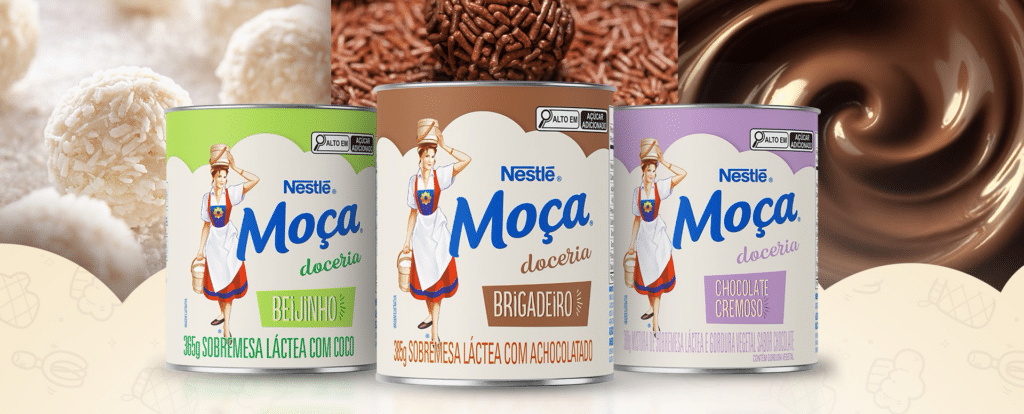 Piracanjuba Nestlé Linha Moça Doceria brigadeiro beijinho chocolate