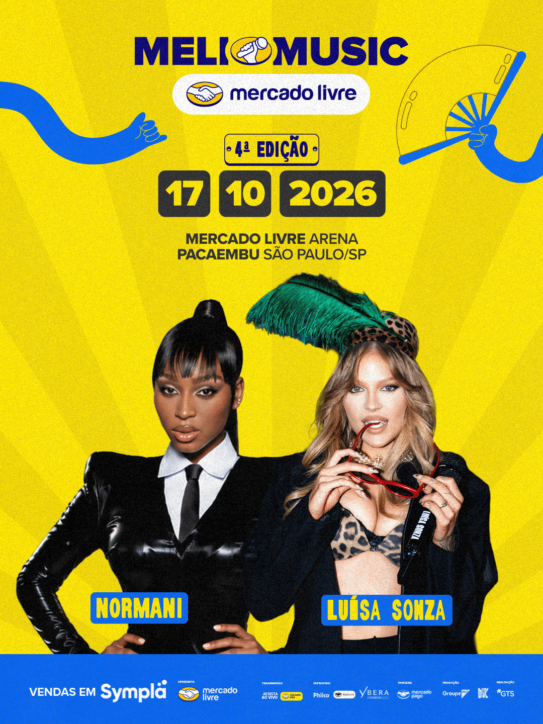 Normani e Luísa Sonza confirmadas no Meli Music 2026