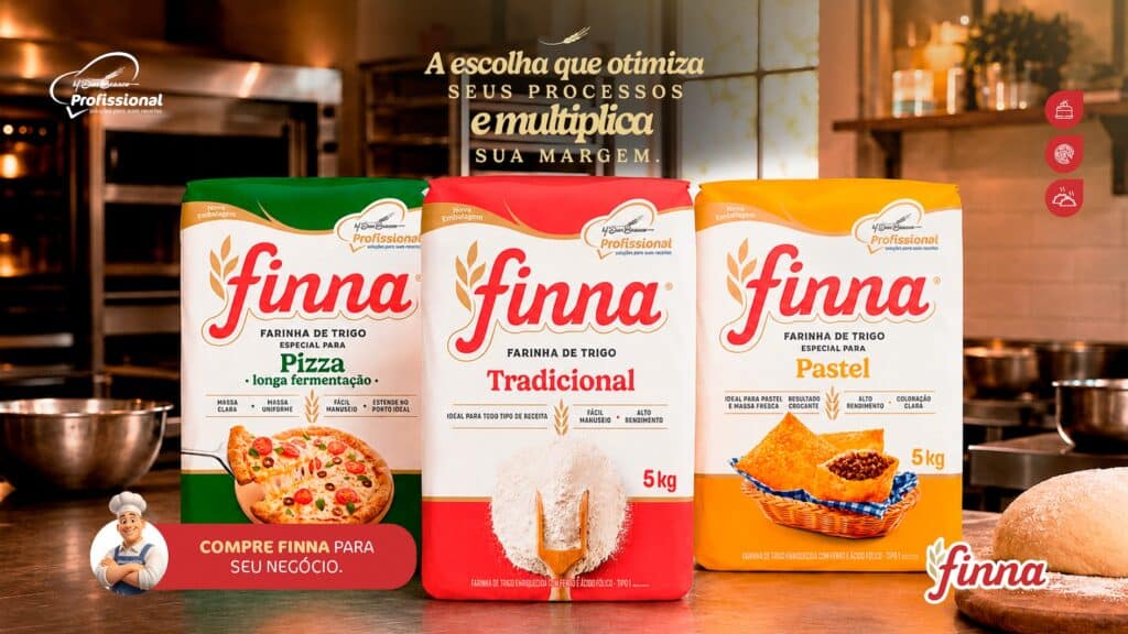 Campanha da linha Finna 5kg da M. Dias Branco Profissional