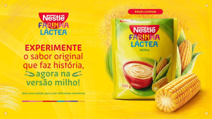 Edição limitada de Farinha Láctea Nestlé sabor Milho