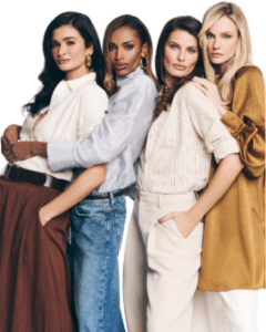 Carol Trentini, Isabeli Fontana, Carol Ribeiro e Anabela Santos na campanha de 50 anos da C&A