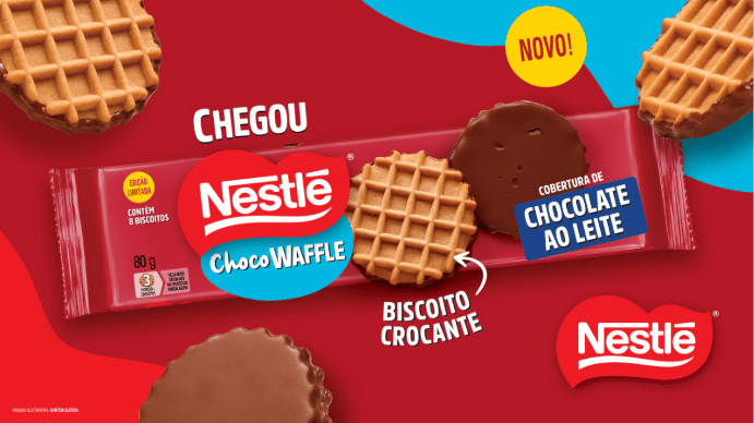 Embalagem do Nestlé ChocoWaffle, edição limitada