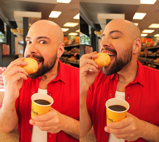 Tiago Abravanel estrela campanha do OXXO para o Dia do Pão de Queijo