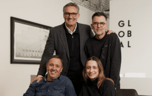 Roberto Simões, Alexandre Skowronsky, Jordana Rosa e Vini Marques, lideranças do Global Studio