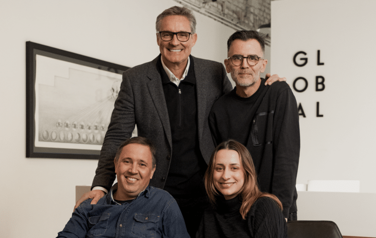 Roberto Simões, Alexandre Skowronsky, Jordana Rosa e Vini Marques, lideranças do Global Studio