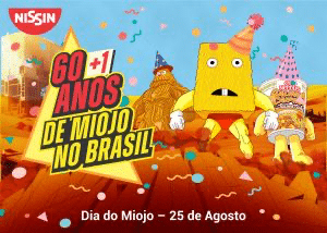 Produtos NISSIN em celebração ao Dia do Miojo, 25 de agosto