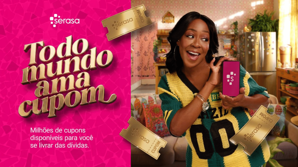 Campanha da Serasa com Tichina Arnold e respostas em áudio da Jota no TikTok