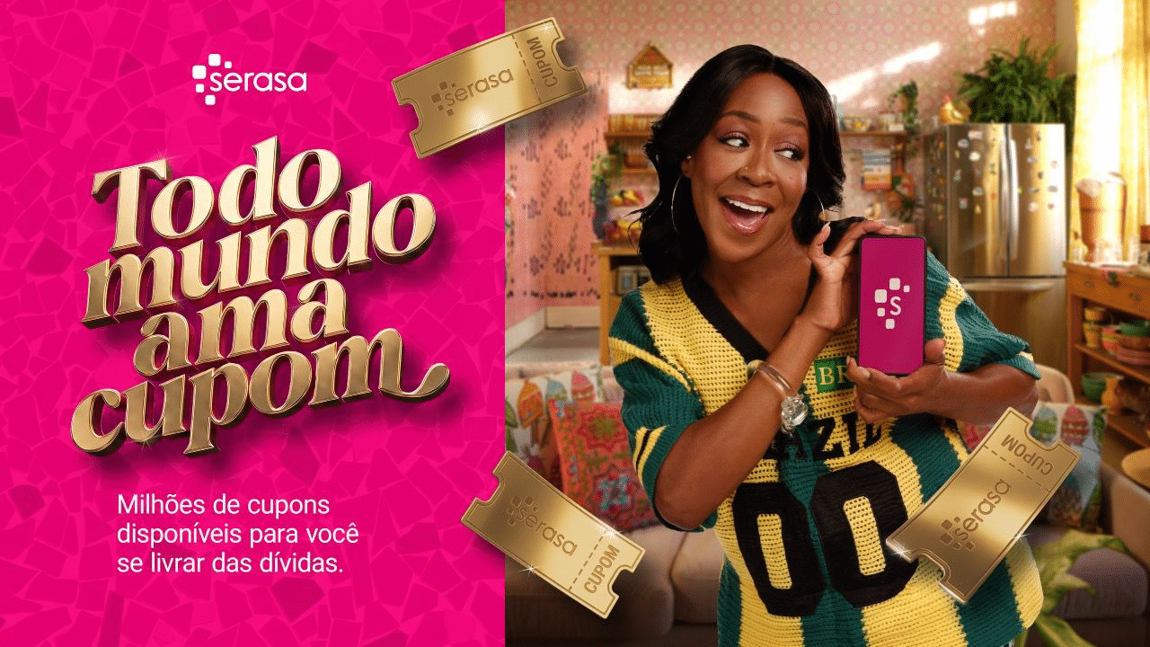 Campanha da Serasa com Tichina Arnold e respostas em áudio da Jota no TikTok