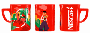 Caneca vermelha Nescafé edição Especial Farroupilha