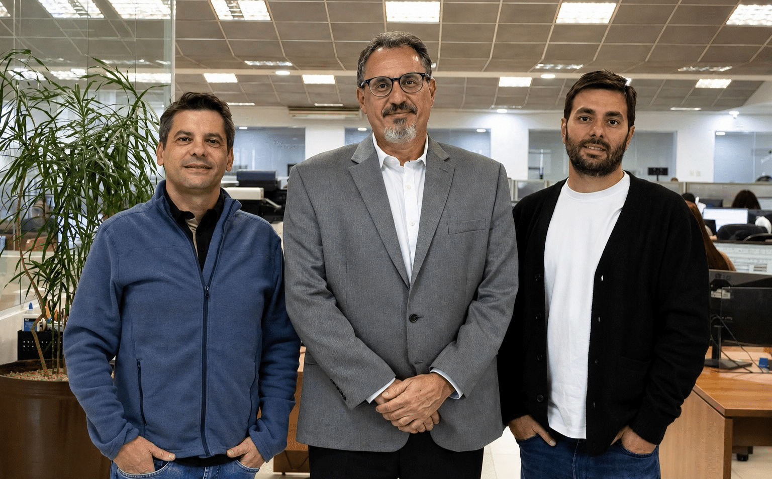 Fabiano Capelasso, Marco Silva e Nathan Leitão na conquista da conta do Grupo Carrera pela Bob