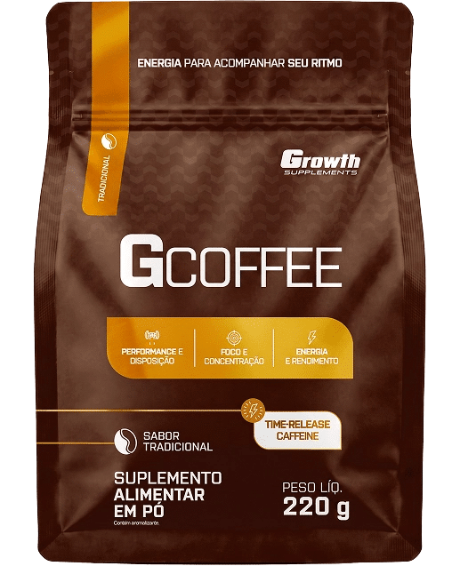 Embalagem pouch do novo GCoffee, da Growth Supplements