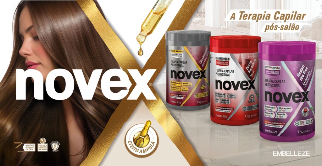 Nova linha Novex com tecnologia efeito ampola, da Embelleze