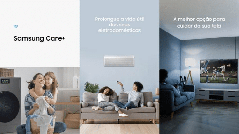 Garantia estendida Samsung Care+ para TVs e eletrodomésticos