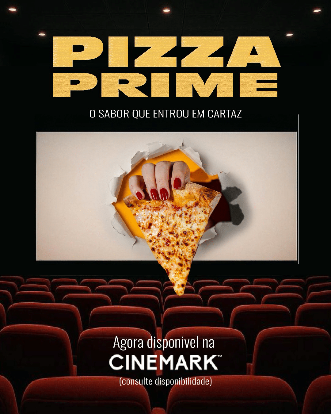 Pizza Prime nas bombonieres dos cinemas Cinemark