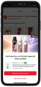 Amostra grátis integrada ao checkout do app iFood pelo Instant Sampling