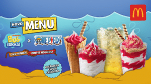 Méqui junta os mundos de Bob Esponja e ONE PIECE