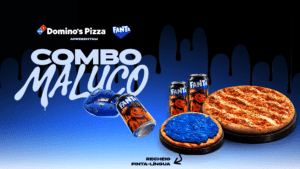 Domino’s lança pizza inédita que pinta a língua de azul