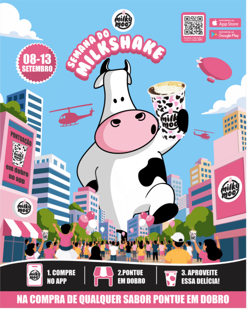 Milkshake da Milky Moo na promoção do Clube Moo