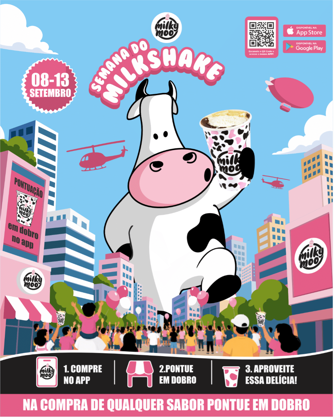 Milkshake da Milky Moo na promoção do Clube Moo