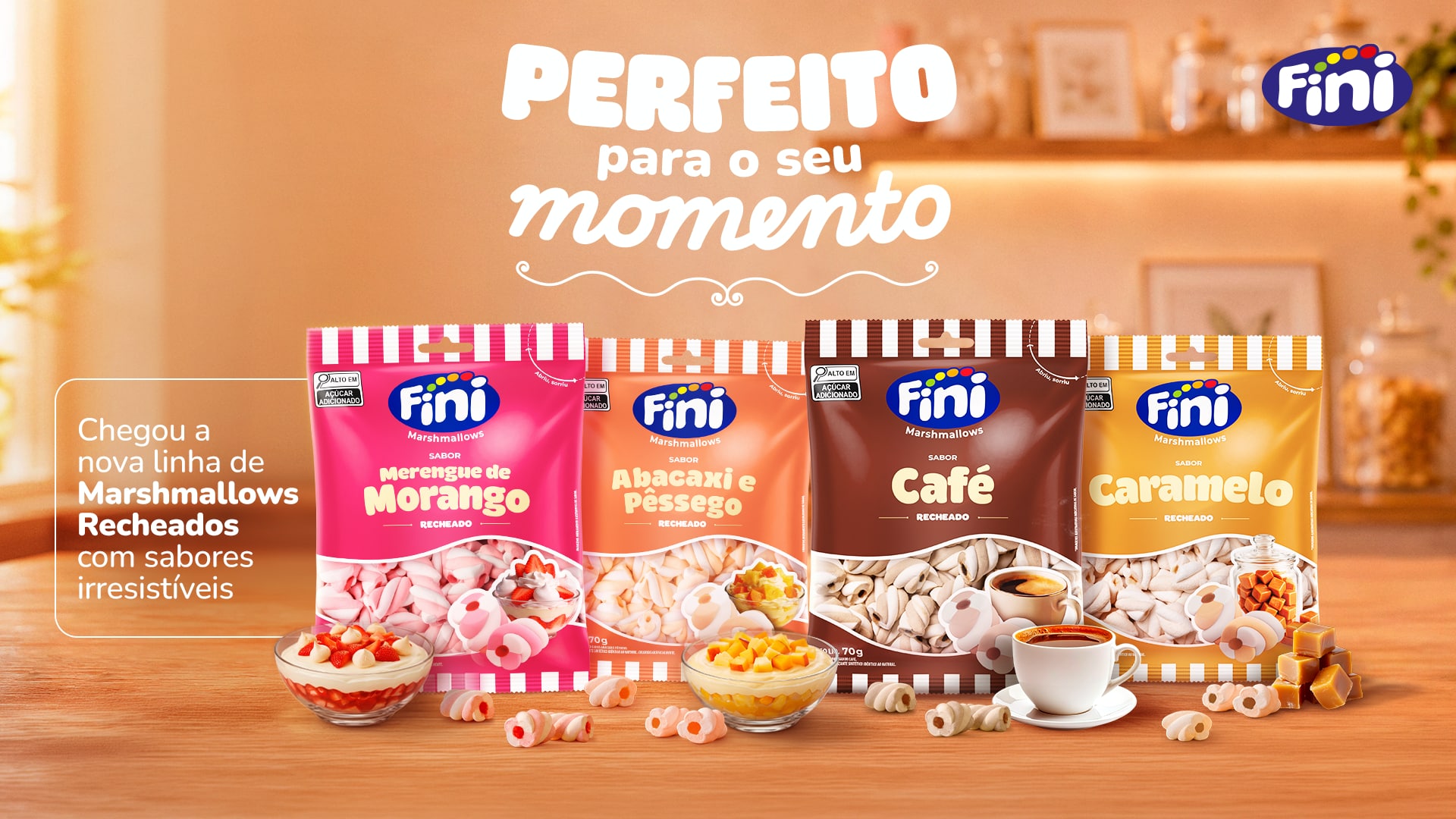 Fini inova em seu portfólio com nova experiência em marshmallows recheados e combinações de sabores surpreendentes