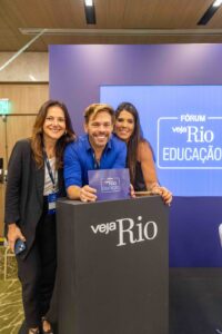 Andrea Abelleira, Bruno Chateaubriand e Fernanda Thedim, de VEJA RIO