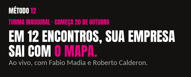 Método 12, turma inaugural, começa 20 de outubro, com Fabio Madia e Roberto Calderon