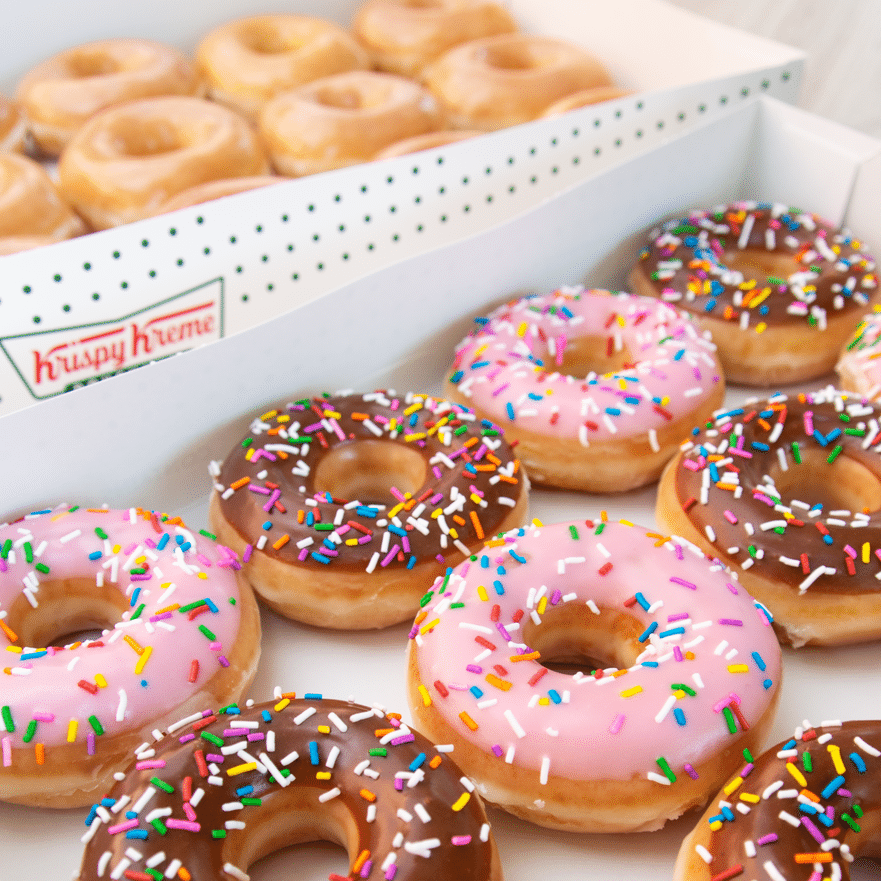 Fachada da nova loja Krispy Kreme no Shopping Vila Olímpia